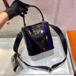 Replica Prada Panier ostrich leather 1BA319 Bag Black - 图片 2