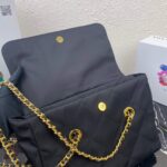 Replica Prada Nylon Vintage Chain Stray Bag 1BD630 Black - 图片 6