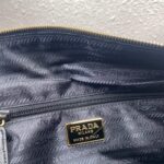 Replica Prada Nylon Vintage Chain Stray Bag 1BD630 Black - 图片 8