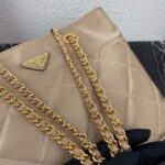 Replica Prada Nylon Vintage Chain Stray Bag 1BD625 Apricot - 图片 6
