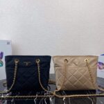 Replica Prada Nylon Vintage Chain Stray Bag 1BD625 Apricot - 图片 9
