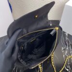 Replica Prada Nylon Vintage Chain Stray Bag 1BD620 Black - 图片 6