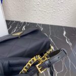 Replica Prada Nylon Vintage Chain rhombus stray Bag 1BD619 Black - 图片 5