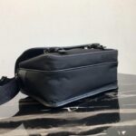 Replica Prada Nylon and Saffiano Leather Bag with Strap 2VD769 Black - 图片 3