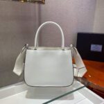 Replica Prada Brushed leather handbag 1BA320 White - 图片 4