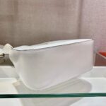 Replica Prada Brushed leather handbag 1BA320 White - 图片 5