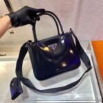 Replica Prada Brushed leather handbag 1BA320 Black - 图片 2