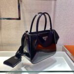 Replica Prada Brushed leather handbag 1BA320 Black - 图片 3