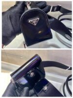 Replica Prada Brushed leather handbag 1BA320 Black - 图片 7