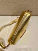Replica Prada Leather Prada Triangle shoulder bag 1BH190 Gold - 图片 3