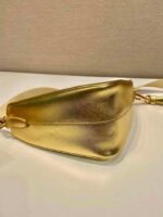 Replica Prada Leather Prada Triangle shoulder bag 1BH190 Gold - 图片 4