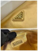Replica Prada Leather Prada Triangle shoulder bag 1BH190 Gold - 图片 8
