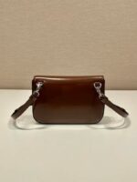 Replica Prada 2VD061 Black Brushed Leather Mini-bag With Shoulder Strap Brown - 图片 3
