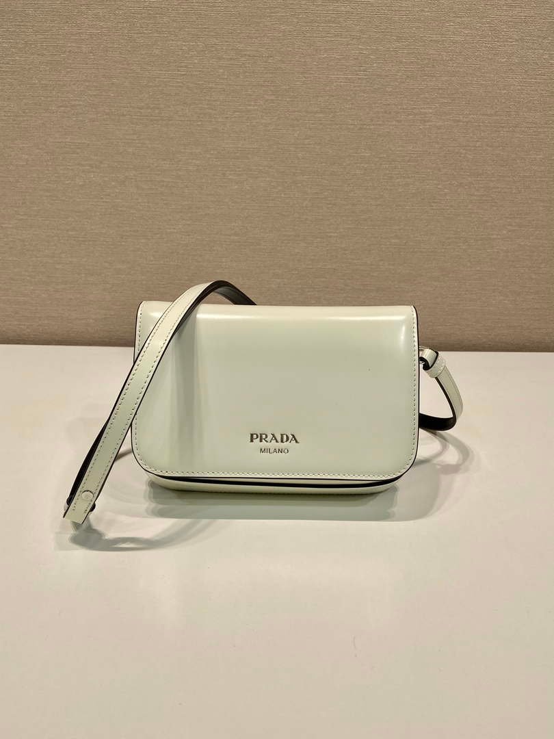 65325afabd640.jpg Replica Prada 2VD061 Black Brushed Leather Mini-bag With Shoulder Strap White - 图片 1