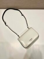 Replica Prada 2VD061 Black Brushed Leather Mini-bag With Shoulder Strap White - 图片 2