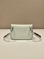 Replica Prada 2VD061 Black Brushed Leather Mini-bag With Shoulder Strap White - 图片 4