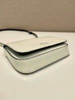 Replica Prada 2VD061 Black Brushed Leather Mini-bag With Shoulder Strap White - 图片 5