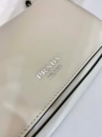 Replica Prada 2VD061 Black Brushed Leather Mini-bag With Shoulder Strap White - 图片 7