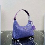 Replica Prada 1NE515 Satin mini-bag with artificial crystals Purple - 图片 2