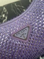 Replica Prada 1NE515 Satin mini-bag with artificial crystals Purple - 图片 3