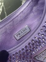 Replica Prada 1NE515 Satin mini-bag with artificial crystals Purple - 图片 8