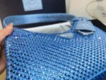 Replica Prada 1NE515 Satin mini-bag with artificial crystals Blue - 图片 5