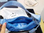 Replica Prada 1NE515 Satin mini-bag with artificial crystals Blue - 图片 7