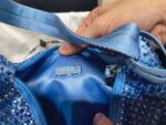 Replica Prada 1NE515 Satin mini-bag with artificial crystals Blue - 图片 8