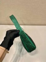 Replica Prada 1NE515 Satin mini-bag with artificial crystals Jade green - 图片 5