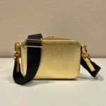 Replica Prada 2VH070 Saffiano Gold leather Prada Brique bag - 图片 3