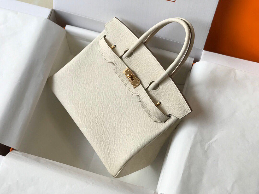 6532754e5422a.jpg Replica Hermes Birkin Designer Tote Bag Epsom Leather 28355 White - 图片 1
