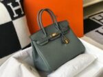 Replica Hermes Birkin Designer Tote Bag Togo Leather 28346 Almond Green - 图片 2