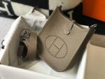 Replica Hermes Evelyne Bag Designer Hermes Mini Crossbody Real Bag 20423 Gray - 图片 2