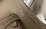 Replica Hermes Evelyne Bag Hermes Mini Crossbody Bag 20403 Silver Buckle Kakhi - 图片 7