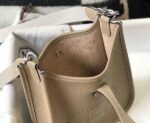 Replica Hermes Evelyne Bag Hermes Mini Crossbody Bag 20403 Silver Buckle Kakhi - 图片 8