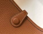 Replica Hermes Evelyne Bag Hermes Mini Crossbody Bag 20399 Silver Buckle Tan - 图片 2