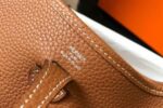 Replica Hermes Evelyne Bag Hermes Mini Crossbody Bag 20399 Silver Buckle Tan - 图片 3