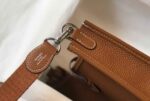 Replica Hermes Evelyne Bag Hermes Mini Crossbody Bag 20399 Silver Buckle Tan - 图片 4