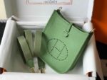 Replica Hermes Evelyne Bag Designer Hermes Mini Crossbody Bag 20393 Gold Buckle Light Green - 图片 4
