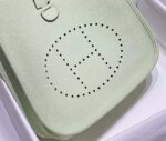 Replica Hermes H083435 Evelyne III 29 Shoulder Bag Silver Hardware Light Green - 图片 5