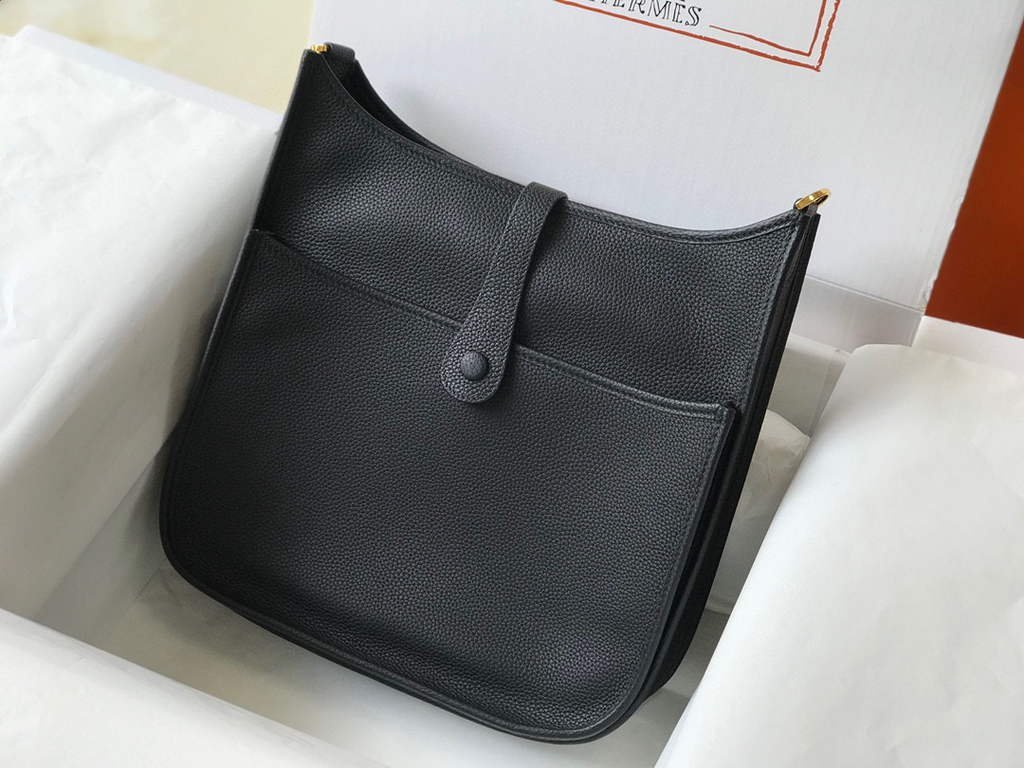 653278aa5e434.jpg Replica Hermes Evelyne III 29 bag Designer Hermes Shoulder Bag Black - 图片 1