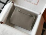 Replica Hermes Kelly Danse 22cm Leather Bag 20356 Gray - 图片 3