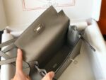 Replica Hermes Kelly Danse 22cm Leather Bag 20356 Gray - 图片 8