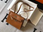 Replica Hermes Kelly Danse 22cm Leather Bag 20353 Tan - 图片 3