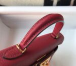 Replica Hermes Kelly Bag Hermes 19CM Epsom Shoulder Mini Bag Wine red 20462 - 图片 5