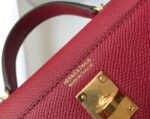 Replica Hermes Kelly Bag Hermes 19CM Epsom Shoulder Mini Bag Wine red 20462 - 图片 6