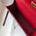 Replica Hermes Kelly Bag Hermes 19CM Epsom Shoulder Mini Bag Wine red 20462 - 图片 8