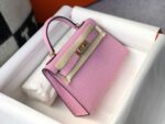 Replica Hermes Kelly Bag Hermes 19CM Epsom Shoulder Mini Bag purple 20459 - 图片 2