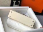 Replica Hermes Kelly Bag Hermes 19CM Epsom Shoulder Mini Bag Beige Silver buckle 20457 - 图片 3