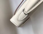 Replica Hermes Kelly Bag Hermes 19CM Epsom Shoulder Mini Bag Beige Silver buckle 20457 - 图片 5
